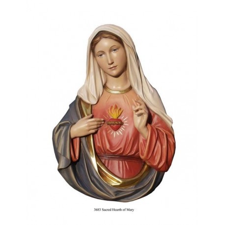 Sacred Heart of Mary Bust - PolyArt