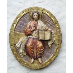 Christ the Teacher Medallion - Woodcarved