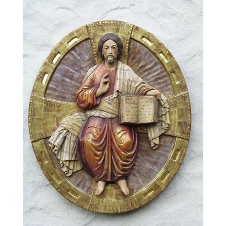 Christ the Teacher Medallion - Woodcarved