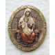 Mother and Child Medallion - Woodcarved