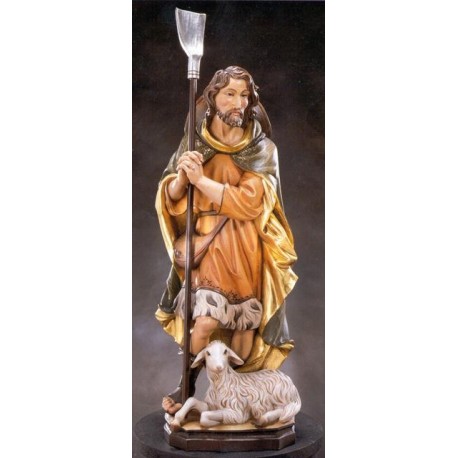 St. Wendelin - Woodcarved, statue, woodcarving, Conrad Moroder, Italian ...