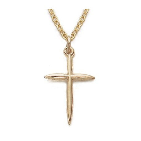 Ladies Cross Necklace Gold Filled w/16" Chain - Boxed