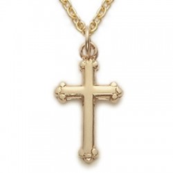 Ladies Cross Necklace Gold Filled w/16" Chain - Boxed