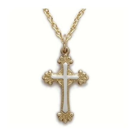 Ladies Cross Necklace 14K Gold Filled w/18" Chain - Boxed