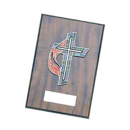United Methodist Cross Plaque