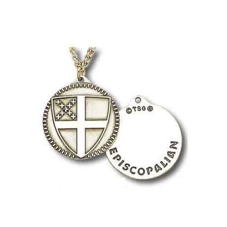 Sterling Episcopal Shield Pendant