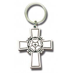 Small Pectoral Cross Key Ring w/Luther's Seal