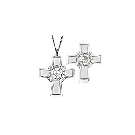 Luther Rose Pectoral Cross - Sterling Silver