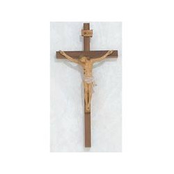 10" Walnut Crucifix w/Italian Corpus