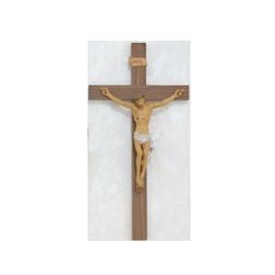 24" Walnut-Italian Corpus Crucifix
