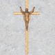 10" Metal Crucifix w/Oak Risen Jesus