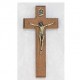 7" Oak Crucifix w/Gold Corpus