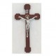 10" Cherry Wood Crucifix w/Two Tone Corpus