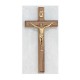 8" Oak Crucifix w/Gold Corpus