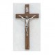 8" Walnut Crucifix w/Silver Corpus