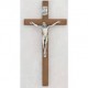 12" Walnut Crucifix w/Silver Corpus