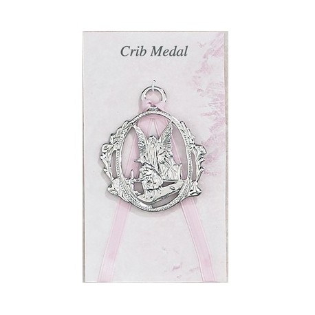 Guardian Angel Crib Medal - Girl