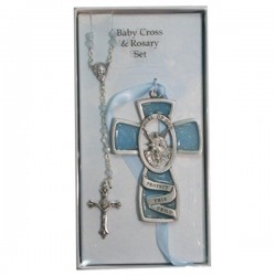 Guardian Angel Cross and Rosary Set