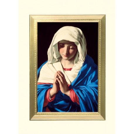 The Virgin In Prayer Mass Card