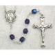 6mm Sterling Silver Blue/September Rosary