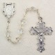 6mm Crystal/April Rosary w/Enamel Crucifix