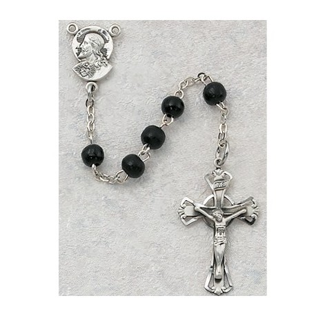 5mm Black Wood Children's Rosary