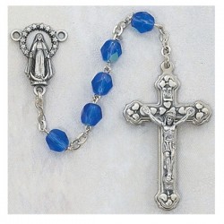 6mm Sepember/Sapphire Rosary