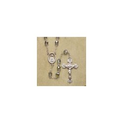 7mm Vitreal Rosary with Sterling Silver Crucifix & Center - Boxed