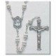 6mm Sterling Silver Straight Fancy Rosary - Boxed