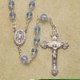 6mm Light Sapphire Rosary with Sterling Silver Crucifix & Center - Boxed