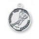 St. Christopher Sterling Silver Hockey Medal - 24" Chain - Boxed