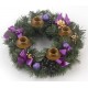 Purple Ribbon Advent Wreath