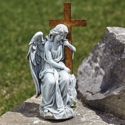 Angel w/Cross on Stone