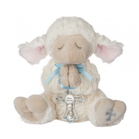 Serenity Lamb w/Crib Cross-Boy
