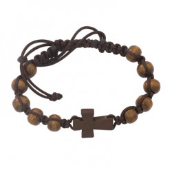 Dark Brown Cross Bracelet