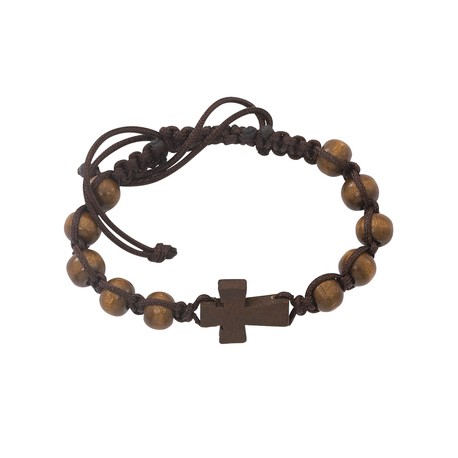 Dark Brown Cross Bracelet