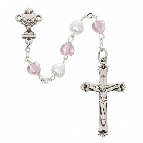 Rosary-White and Pink