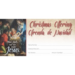 Christmas Old Masters Bilingual Offering Envelope