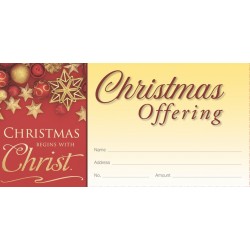 Christmas Begins with Christ Offering Envelopes