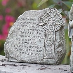 Celtic Cross Garden Stone w/Verse