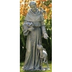 36" St. Francis wDeer Garden Statue