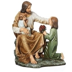 Jesus w/Children Garden Statue