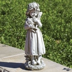 Angel w/Lamb Garden Statue