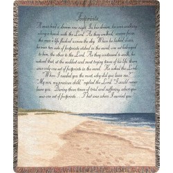 Footprints in the Sand Tapestry Throw