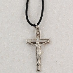 Crucifix w/18" Leather Cord