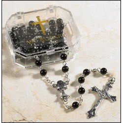 First Communion Rosary-Black