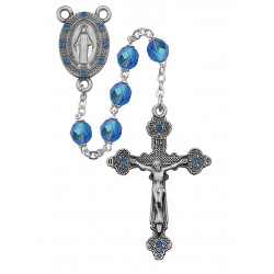 Blue Rosary w/Blue Stones