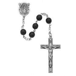 Black Glass Rosary