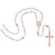 Rosary with Real Rose Gold Plated Miraculous Center