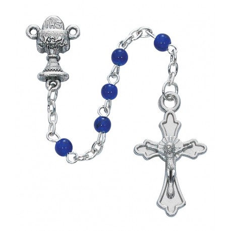 Blue Communion Rosary